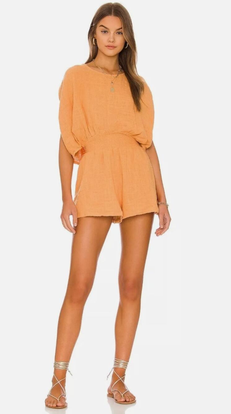nwt new free people Pietro Romper Suntan size medium M